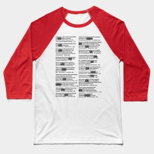 Singular They through history - black text Baseball T-Shirt